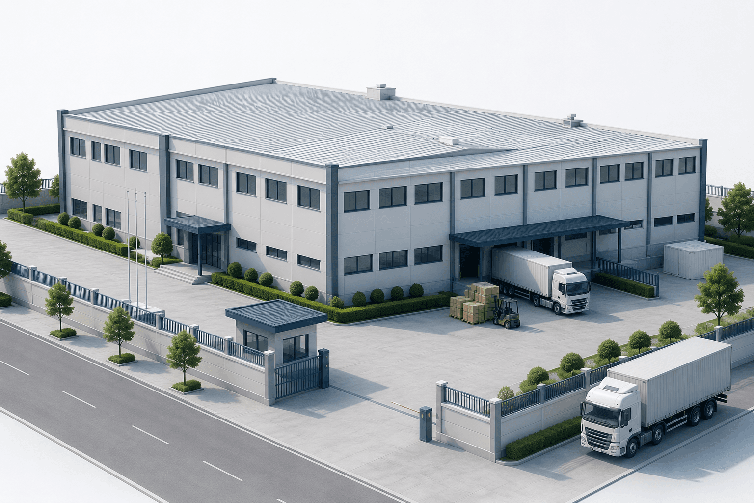 APS Packaging Türkiye facility with shipping vehicles