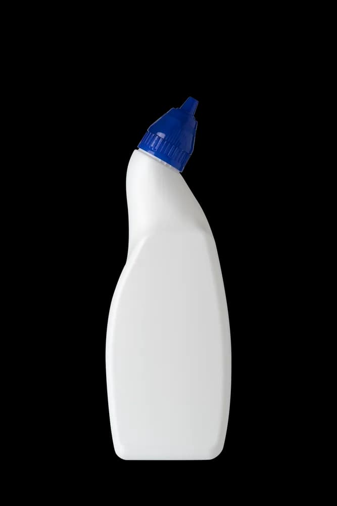 Unlabeled angled-neck wc bottle, loxo-style shape