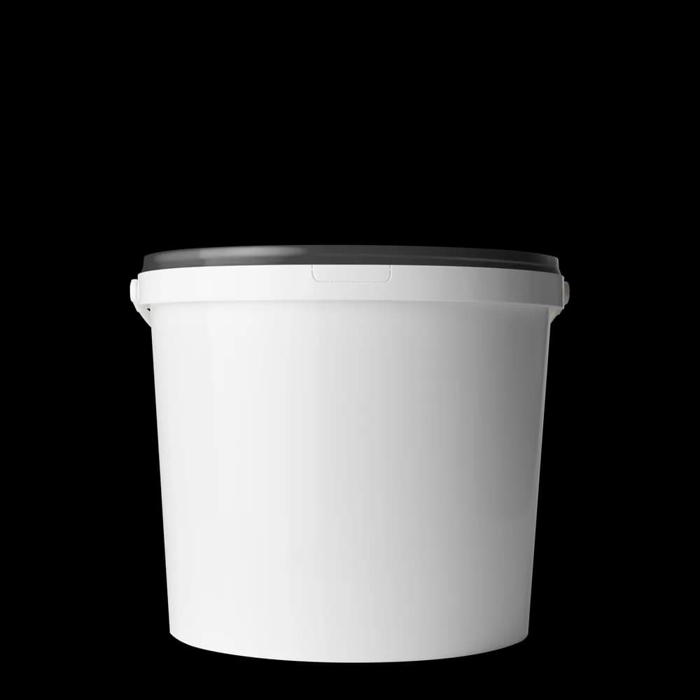 Unlabeled wipes pail, round · black